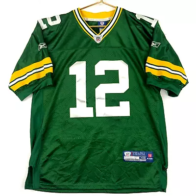 Vintage Green Bay Packers Aaron Rodgers #12 Reebok Jersey Size 48 Green Nfl • $35.99