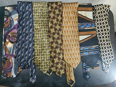 Lot Of 7 VTG Men's Silk Ties Tessio Arrow Croft Kenneth Gordon Rossi Milano Berg • $18