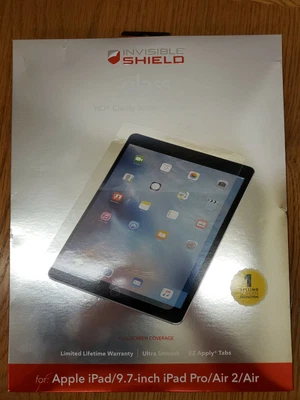 $18.95 • Buy ZAGG Invisible Shield Screen Protector For Apple IPad 9.7 Inch, Air/Air2 