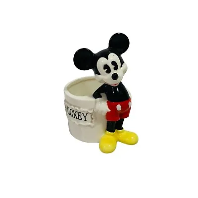 Vintage Disney Japan Mickey Mouse Pen Brush Mini Planter  Figurine • $15.99