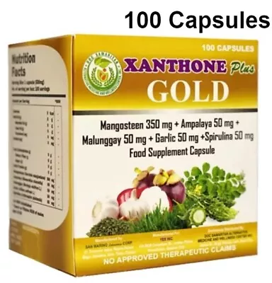 Xanthone Plus Gold (1 Box Of 100pcs) Mangosteen Amapalaya Malunggay Supplement • $99.90