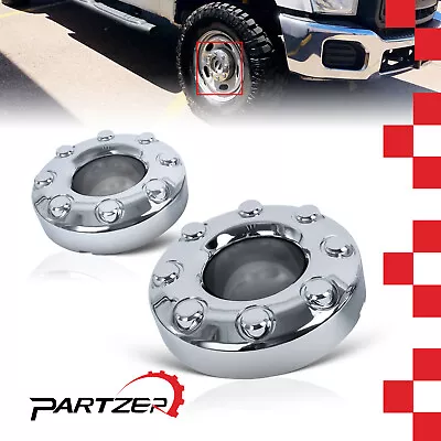 Fit For 05-18 Ford F350 Dually 4x4 Open Front Wheel Chrome Center Hub Cap 2Pcs • $26.57