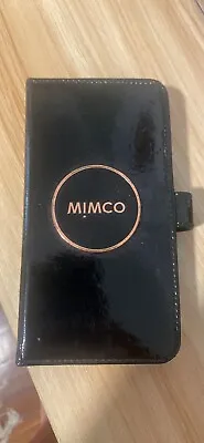 Mimco IPhone 6s Plus Phone Case Black And Rose Gold Patent Leather Hard Case • $20