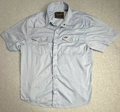 Howler Bros Shirt Adult Medium Blue Pearl Snap Western Rodeo Cowboy Outdoor Mens • $30