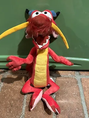 Disney Store Mushu Mulan Red Stuffed Dragon Plush Authentic Animated Movie • $12.50