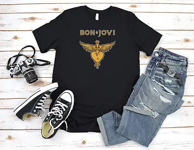 £9.50 • Buy Bon Jovi Cover Short Sleeve White Men's T Shirt T72