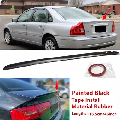 46in Universal Black Fit For Volvo S80 00-06 Sedan Rear Trunk Lip Spoiler Wing • $35.32