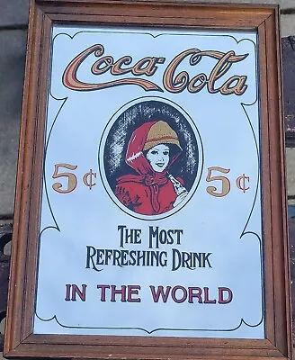 Coke Cola Mirror Vintage. Man Cave  Retro • £30