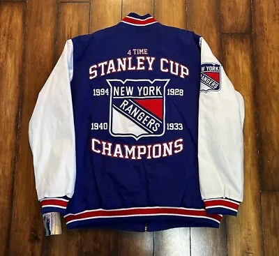 New York Rangers NHL Varsity Jacket Men’s XXL 2XL G-III Sports Carl Banks NWT • $165