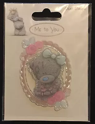 Me To You Tatty Teddy Clear Stamp - Bear Oval Frame Flowers Mother's Day • £2.50