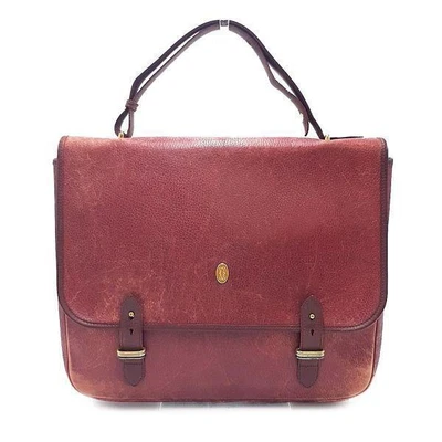 $97.01 • Buy Authentic Cartier Must Line Business Bag Briefcase Handbag Leather #5166D