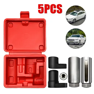 5 PCS O2 Oxygen Sensor Socket Set 1/2  3/8  Chasers Removal Kit 22mm (7/8 ) • £12.99