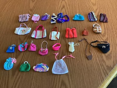 Lot Of Barbie & Friends Vintage To Modern Handbags & Backpacks All Cloth • $8.99