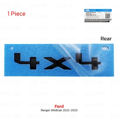 For Ford Ranger Wildtrak 2022 - '23 Matte Black Logo Emblem 4x4 Tailgate • $60.30