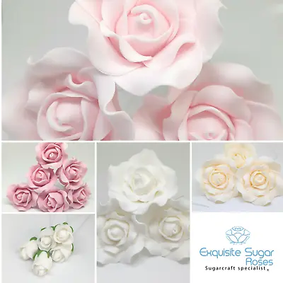 £7.99 • Buy Sugar Rose Wedding  Birthday Cake Topper Flower Decoration  *multi Buy Pay 1 P&p