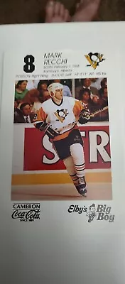 Mark Recchi 4x6 Pittsburgh Penguins Team Issued Postcard • $12