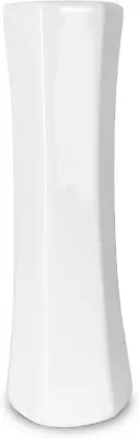 White Ceramic Flower Vase12 Inch Modern Tall Textured Vases For FarmhouseHome  • £40.19