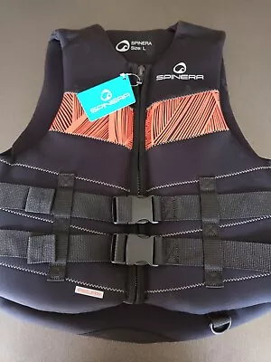 Spinera Relax 2 Neopren Safety Vest - 50N  Buoyancy Aid RED /BLACK Size L • £5.99