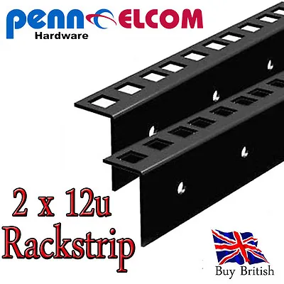 12u Rackstripdata Stripservers Rack Strip Flightcaserack Rails X 2 (pair) • £13.95