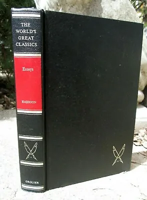 1978 Grolier The World's Great Classics Essays By Ralph Waldo Emerson Hardcover • $6.99