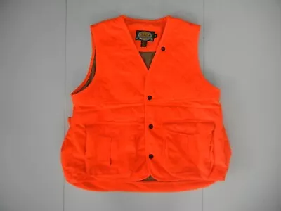 CABELA'S Bright Neon Orange TACTICAL HUNTING VEST Cargo Warm Jacket Coat Men XL • $32.39