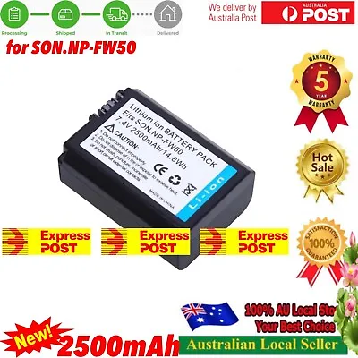 $19.98 • Buy EXPRESSPOST 2500mAh NP-FW50 Battery For Sony A6300 A6000 A5000 A7R, NEX-7 NEX-5T