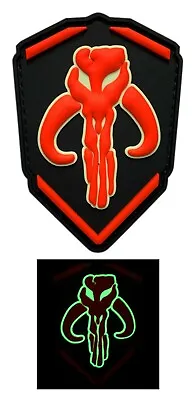 Mandalorian Bounty Hunter Boba Patch (3D PVC -Glow Dark-BN1) • $7.99