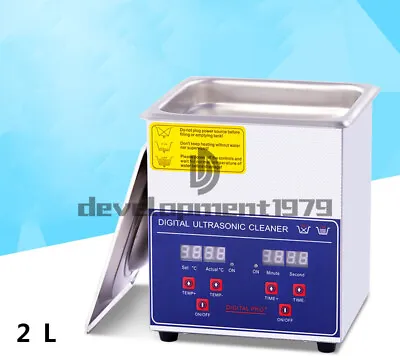 ONE 2L Industry Jewelry Ultrasonic Cleaner Dental Digital Time Heater 60W • $188.02