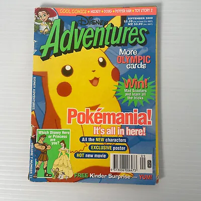 $9.95 • Buy Disney Adventures Australia Magazine - September 2000 - Pokemon Pikachu