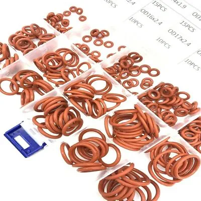 225 Pcs Silicone Rubber O-Ring Assortment Kit Metric VMQ Gasket Seal Red • $11.39