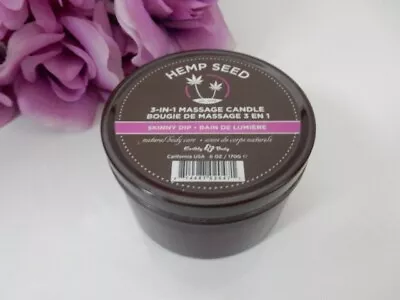 Earthly Body Massage Candle Skinny Dip  6 Oz. ~ VANILLA COTTON CANDY SCENT • $15.30