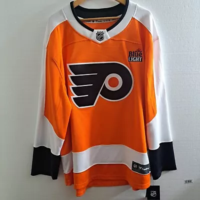 NWT Philadelphia Flyers Fanatics Hockey Jersey #1 Labatt Blue Beer Size XL • $19.99