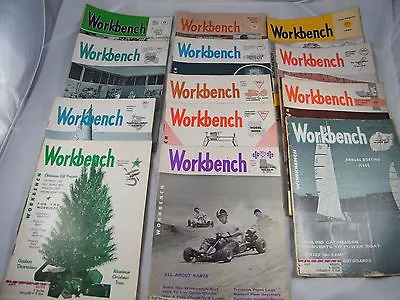 (13) Vintage Workbench Magazines 1959 – 1961 • $34.30