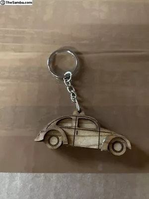 New Wooden VW Beetle Bug Keychain • $10.99