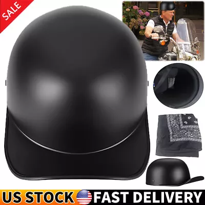 DOT Retro Baseball Cap Motorcycle Half Helmet Open Face Scooter Moped Jet Helmet • $31.99