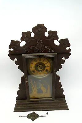 Vintage Used Broken Welch Wood Wooden Case Mantle Shelf Clock Parts • $136