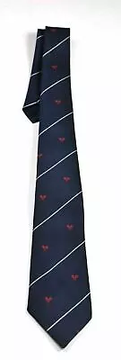 Vintage Men's Skinny Tie St Michael Ping Pong Paddles Navy Blue + Red B-29 • $21.35