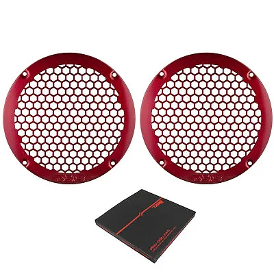 Pair Of DS18 PRO-GRILL6MS 6.5  Slim Metal Mesh Honeycomb Speaker Grill • $23.18