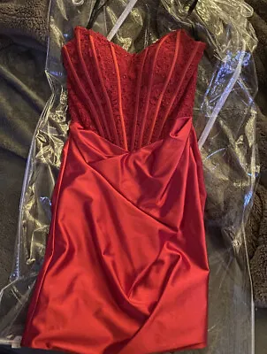 Sherri Hill Red Formal Homecoming Dress • $300