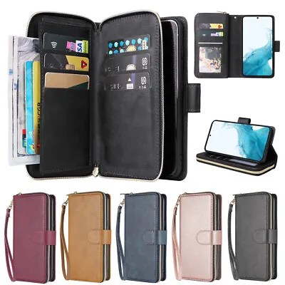 For Xiaomi Redmi Note 11S 11 12 13 Pro + Luxury Zip Wallet Flip Case Stand Cover • $17.04