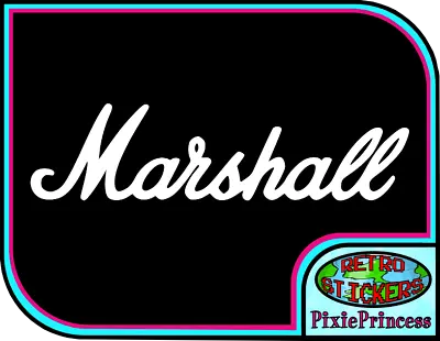 £3.55 • Buy Marshall Guitar Bass Logo Vinyl Sticker Amp Car Bike Truck Door Window Decal