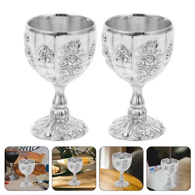 Vintage Metal Chalice Goblet Wine Cups Halloween Water Glass Party Vine Cup-VC • $11.83