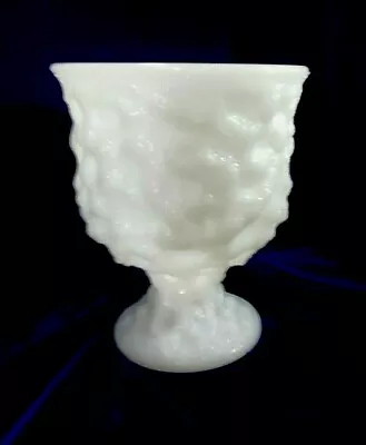 White Milk Glass Footed Pedestal Planter/Pot/Vase By EO Brody Co. Cleveland OH • $15