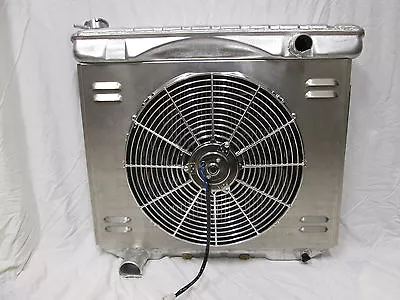 Ford Aluminum Radiator Full Size 1957 To 1959 And Mercury With Fan And Shroud • $299