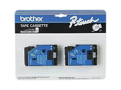 P-Touch BRTTC20 TC Tape Cartridges For P-Touch Labelers 1/2 W Black On • $25.65