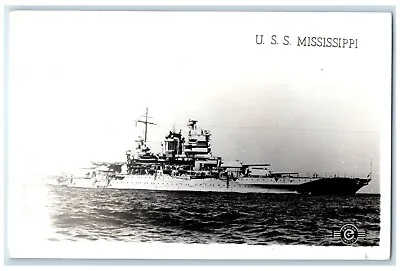 1947 USS Mississippi Steamer Ship New York NY RPPC Photo Posted Vintage Postcard • $29.95