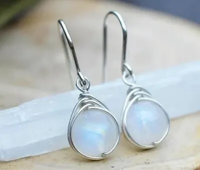 Vintage Moonstone Teardrop Beautiful Earrings • $6