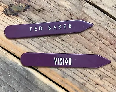 Ted Baker VISION Replacement Branded Collar Bone Stiffeners/Stays/Tabs 6cm NEW • £3.95