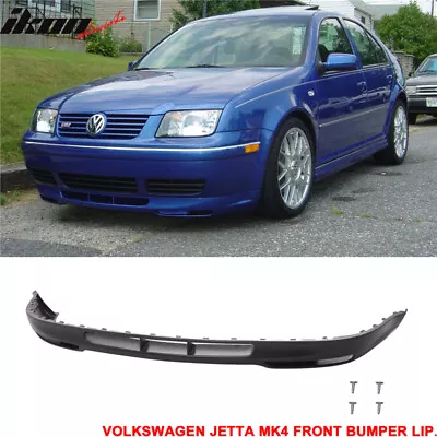 Fits 99-05 Volkswagen Jetta MK4 GLI Style Front Bumper Lip Spoiler Unpainted PU • $149.99