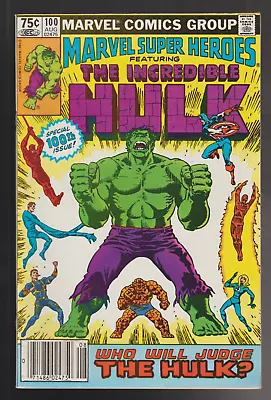 ☘️ Marvel Super Heroes Feat. Incredible Hulk #100 ( 08/1981) Marvel Comics • $6